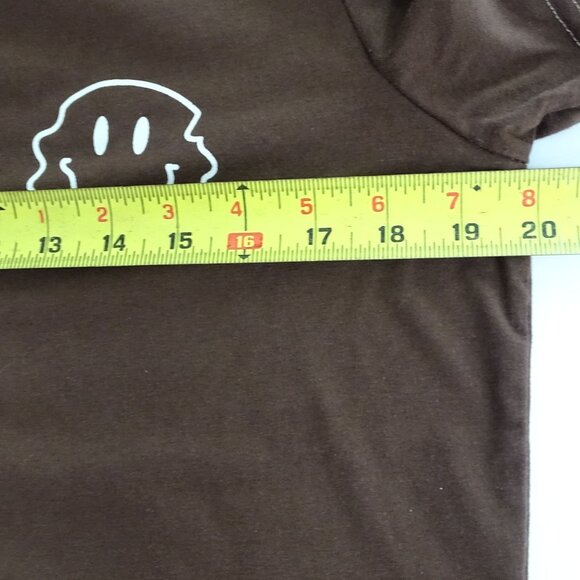 Two-Tone Brown T-Shirt Casual Top Women Size M Cotton Blend Round Neck - Picture 6 of 7